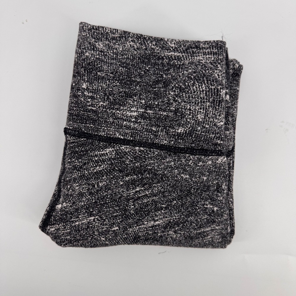 Lululemon Wunder Under Leggings Women 8 Black White Space Dye High Rise 24"